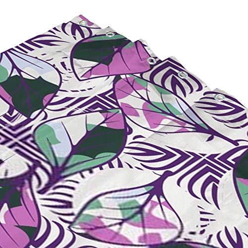 Rideau de douche imperméable avec feuilles multicolores en polyester 180x180 cm