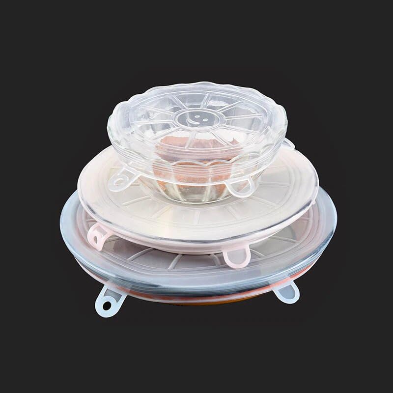 GLUN® Reusable Stretchable Silicone Lids, 6 Different Size (6cm to 21cm) Silicone Lids for Curved Dish  , Cups, Cans, Mugs & Other - Image 6 thumbnail