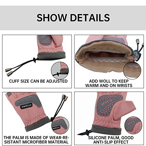 YAMEIZE Kids Sport Half Finger Gloves - Anti-Slip Outdoor Cycling Biker Breathable Gloves for Boys Girls3