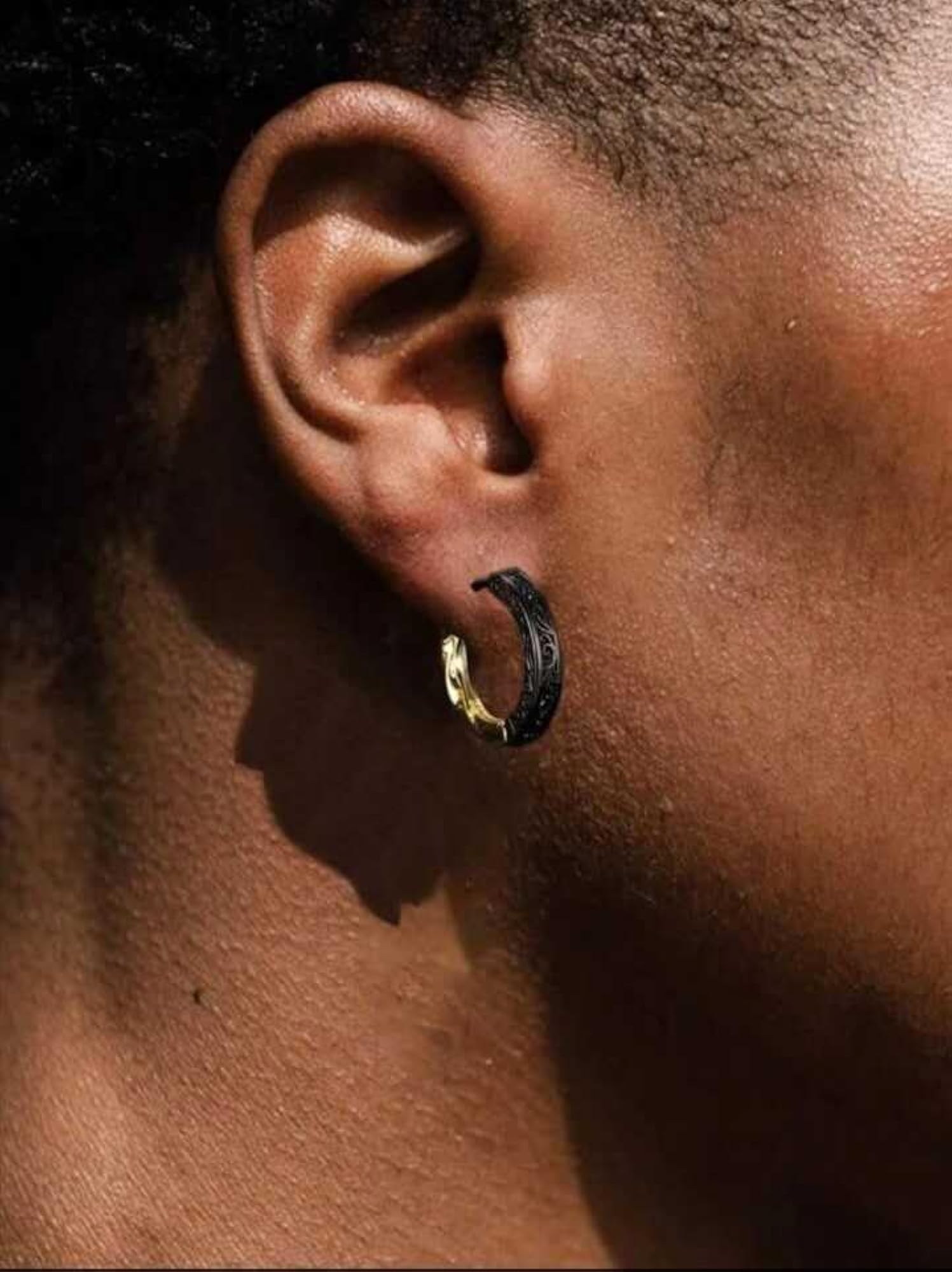 Men's Vintage Inspired Retro Hoop Earrings