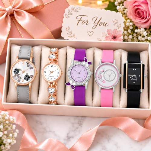 Image of Women's Fashion Analog Watch Combo Pack of 5