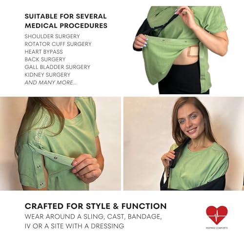 Inspired Comforts Post Shoulder Surgery Shirt for Women- Full Tearaway Adaptive Clothing3