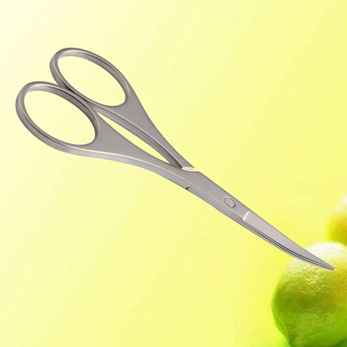 POPETPOP Tijeras de Acero Inoxidable para Vello Nasal y Cejas Puntas Redondas y Corte Seguro