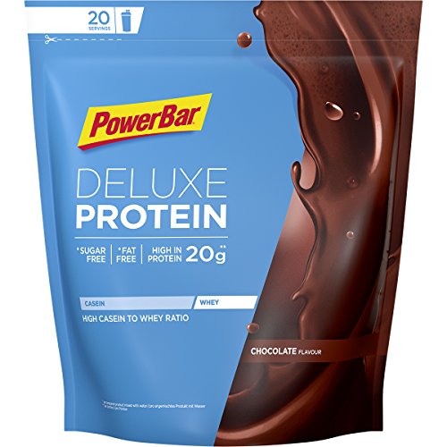 Preisvergleich Produktbild PowerBar DELUXE Protein Chocolate 500g - High Protein Whey Pulver - Zuckerfrei und Fettfrei