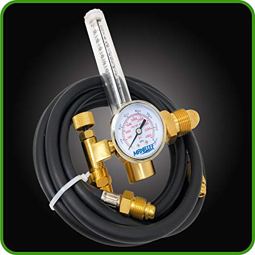 MANATEE Argon Regulator TIG Welder MIG Welding CO2 Flowmeter 10 to 60 CFH 0 to 4000 psi