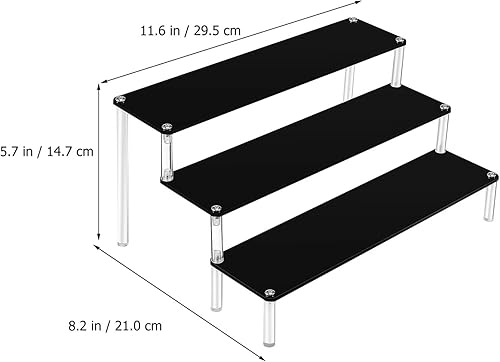 Miniatura 4 de Cabilock Soporte elevador de acrílico con niveles para figuras, juguetes y organizador de tocador