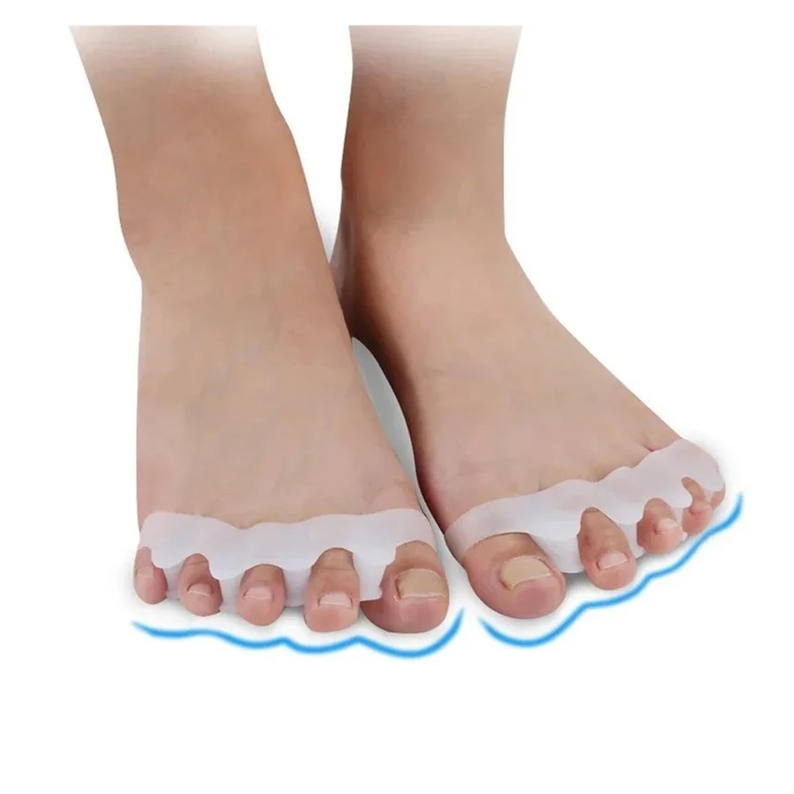 2 separadores de dedos de gel suave, corrector de juanetes, separador de estiramiento, herramienta de cuidado de los pies