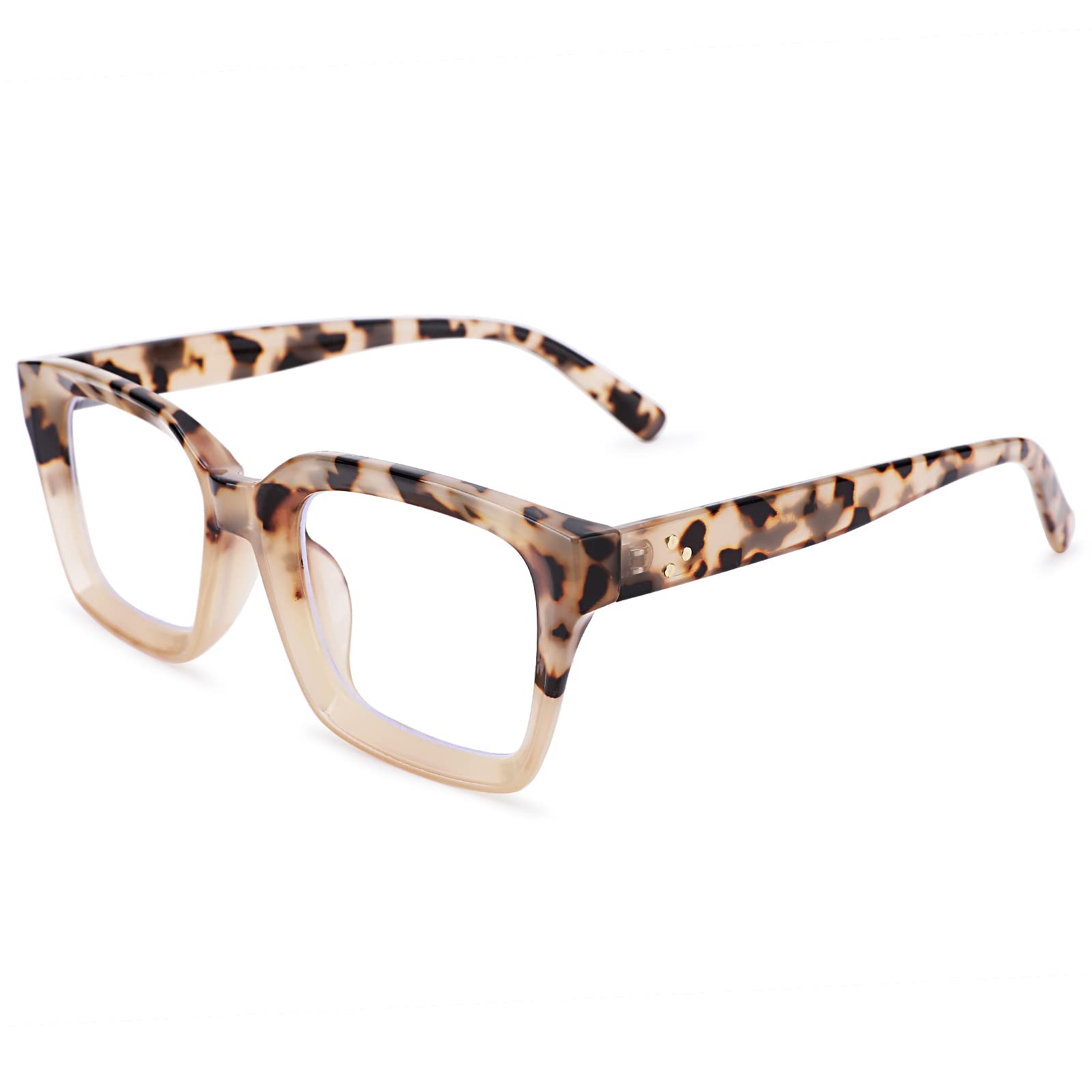 COASIONClassic Non-prescription Clear Lens Eyeglasses for Women Thick Square Frame Eyewear