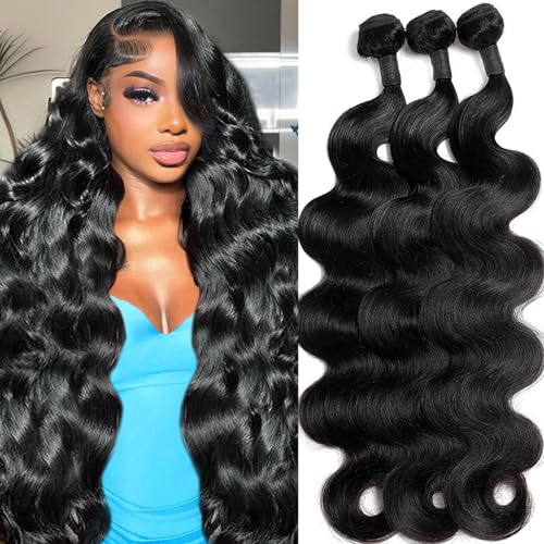 Body Wave Bundles Human Hair 16 18 20 Inch 100% Unprocessed Raw Vietnamese Human Hair 3 Bundles Body Weave Remy Virgin Hair Natural Black Color For Black Women