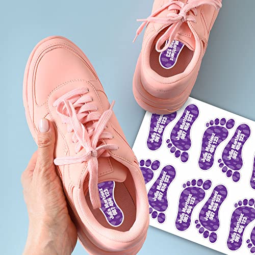 CUAC REVOLUTION Etiquetas Personalizadas para marcar zapatos con laminado protector. Etiquetas adhesivas para zapatos. Pegatinas para marcar cole y guardería. Tamaño 5,5x2,6 cm (32 unidades)