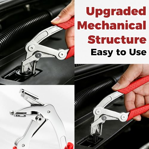 Image of Car Clip Pliers, Professional Panel Clip Removal Tool, Clip Removal Pliers for Automotive Push Pin & Door Trim, Door Panels Disassembly Without Damage