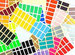336 Labels, 25x12mm Rectangle, Mixed Colour Code Stickers, Self-Adhesive Sticky Coloured Labels