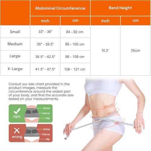 Trendyline Postpartum Belly Wrap, C Section Recovery Belly Band Postpartum Abdominal Binder Waist Trainer, Adjustable Postnatal Body Shaper Shapewear Girdle Support, Large, Black