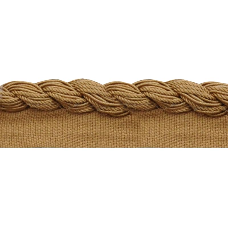 Cordón con borde Belagio BC-1088-61 mocha de 3/4 pulgadas en rollo de 50 yardas para costura