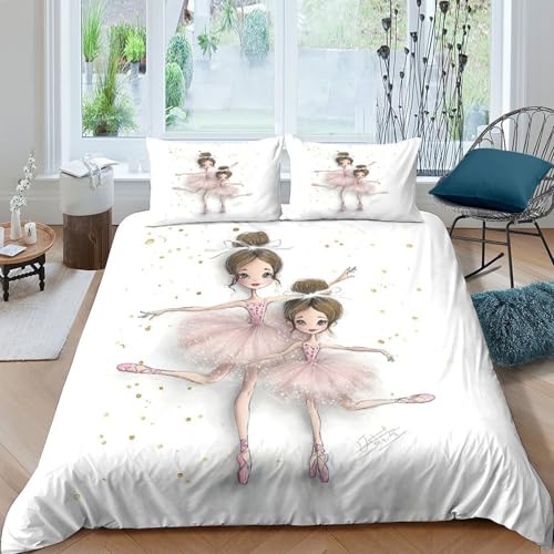 Housse de couette danseuses hypoallergénique en microfibre douce 3D - 4