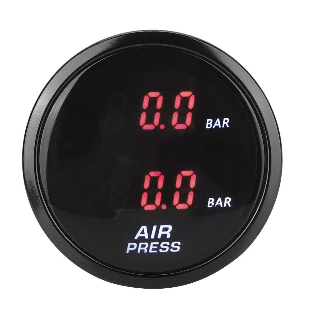 Air Gauge, 2 Zoll Auto Bar Turbo Lade Druck Anzeige Meter LED rot Digital Anzeige Luft Druck Sensor Kit