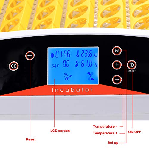 Oppikle Inkubator Vollautomatische Brutmaschine,56 Eier Intelligentes digitales Brutmaschine Brutkasten mit LED… – Bild 7