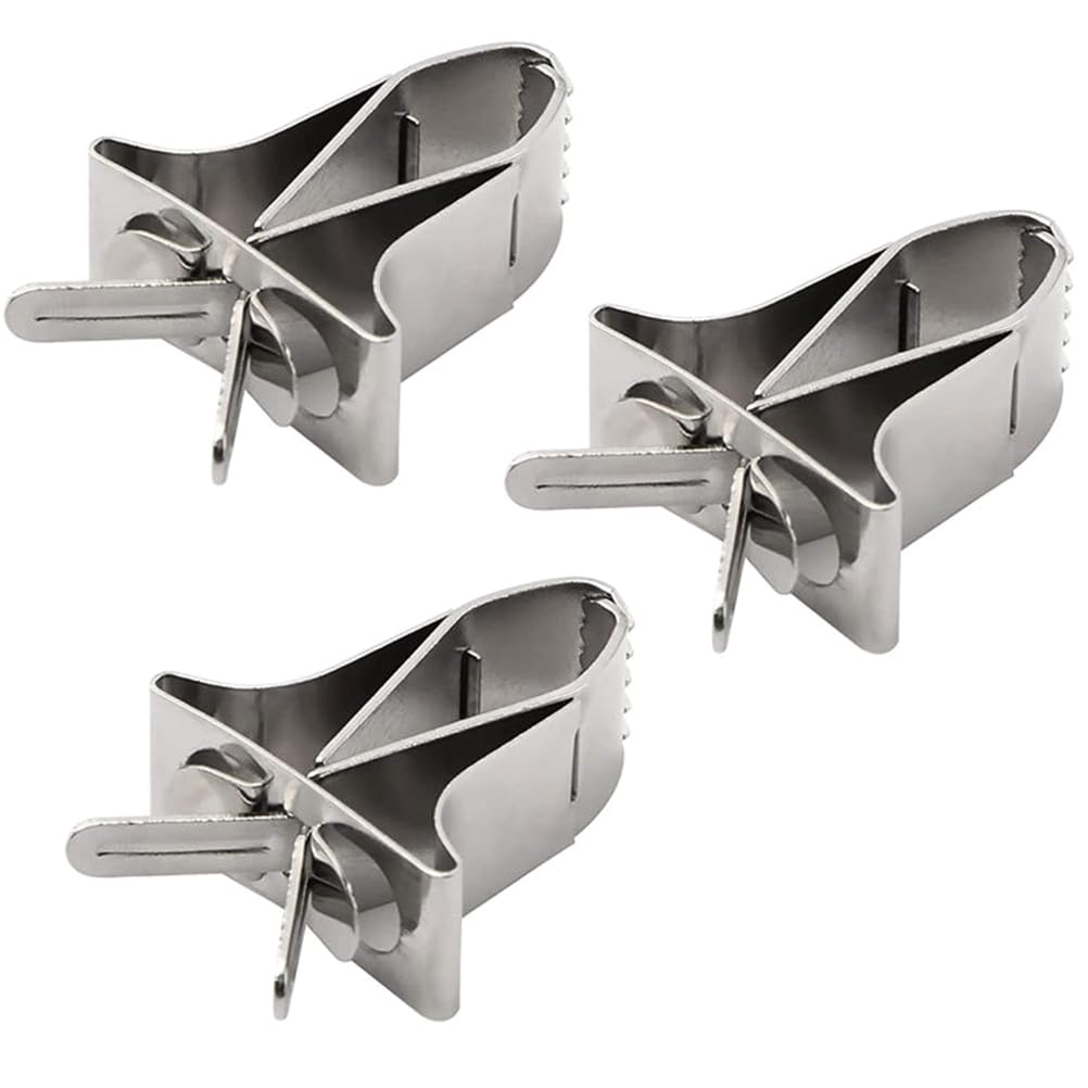FONDOTIN 3pcs Stainless Steel Clips Pet Feeder Bird Food Holder Parrot Cage Supplies Pet Supply Cuttlebone Clamp Clamps Birds Cage Food Clip Parrot Fixed Birdcage Fruit Fork