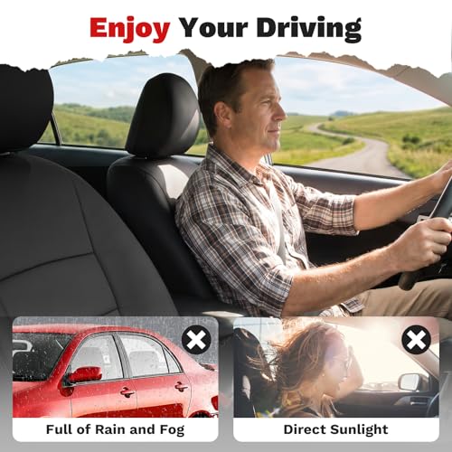 Image of Canvcle Corolla Rain Guards - Window Visors for Toyota Corolla 2003-2008, Outside-Mount Tape-On Side Window Wind Deflectors for Corolla Accessories, Vent Visors Shades Rainproof 4PCS