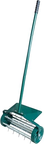 Miniatura 1 de Thunderbay Aireador de césped mejorado de 18 pulgadas con pico de alta resistencia para jardín y patio giratorio con protector de barro