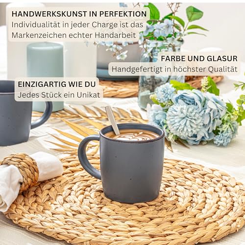 SÄNGER Bombay Moonlight | Kombiservice 20 teilig, Steingut Geschirr 4 Personen, 4x Speiseteller 4x Dessertteller 4x Schalen 4x Pastateller 4x Kaffeebecher, Teller Set bunt | VALUE COLLECTION