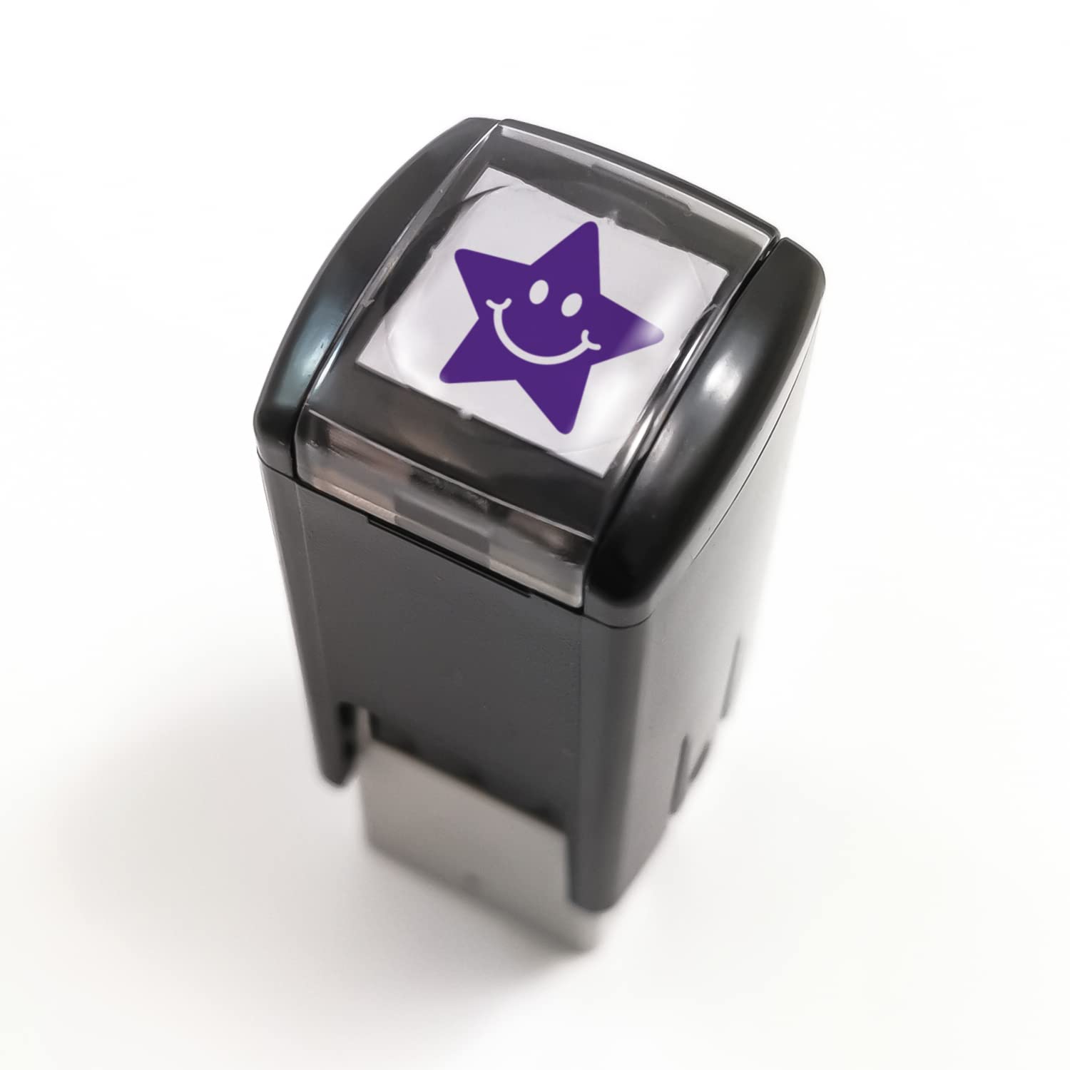 Mini Smiley Happy Star Pre Inked School Reward Feedback Marking Stamper Stamp 10mm Primary Teaching Services (Purple)