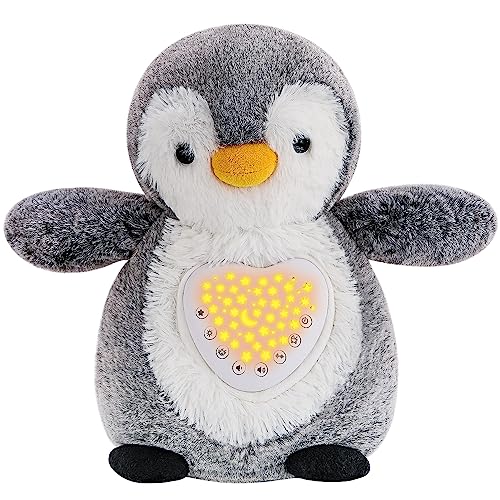 Baby Sleep Aid with Cry Sensor, Olele Baby Sleep Soothers, Baby Sound Machine Toys, Night Light Soother, Baby Girl & Baby Boy Gifts for Shower & Registry, Baby Nursery Soother for Infant (Penguin)