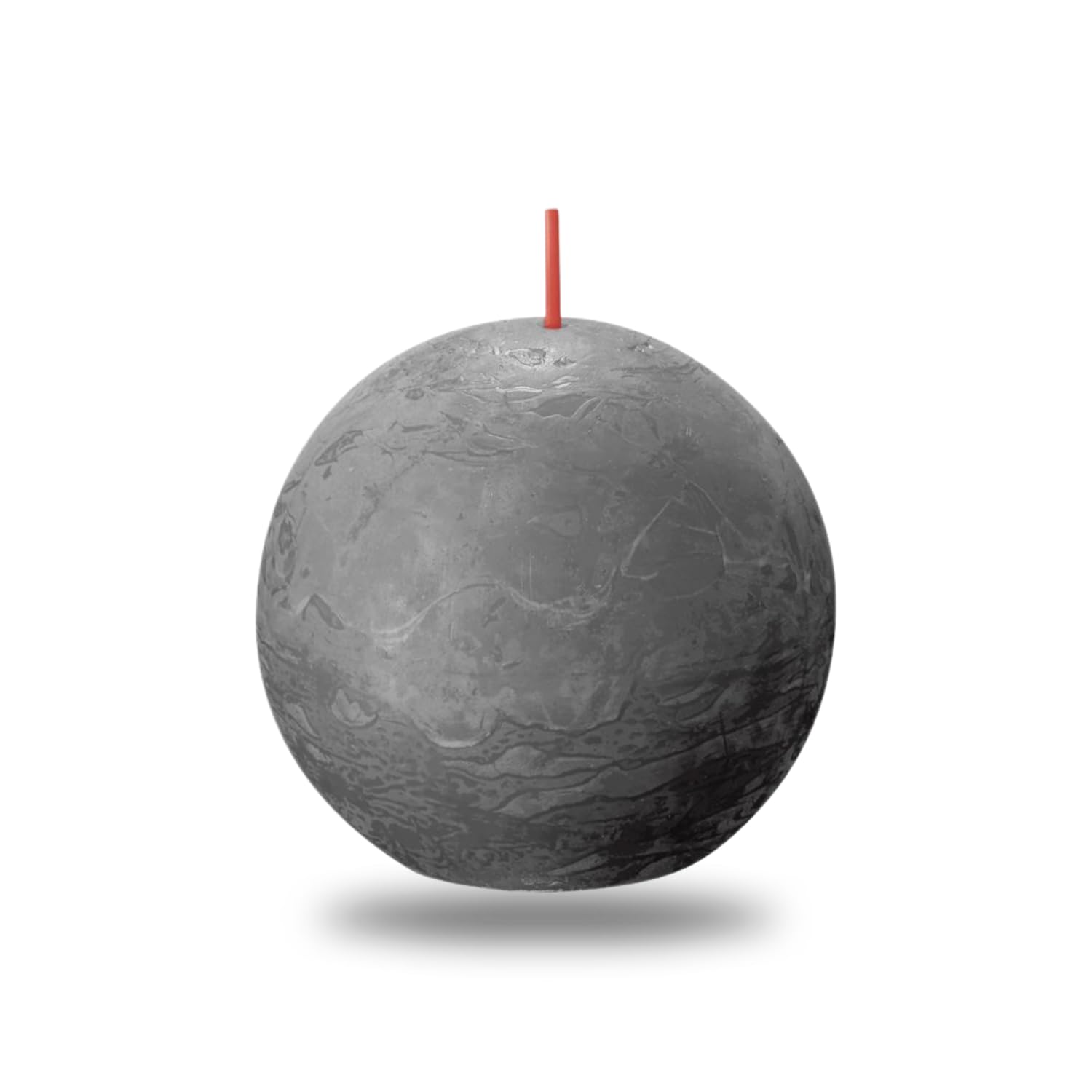 BOLSIUS Stormy Grey Rustic Ball Candle 8cm