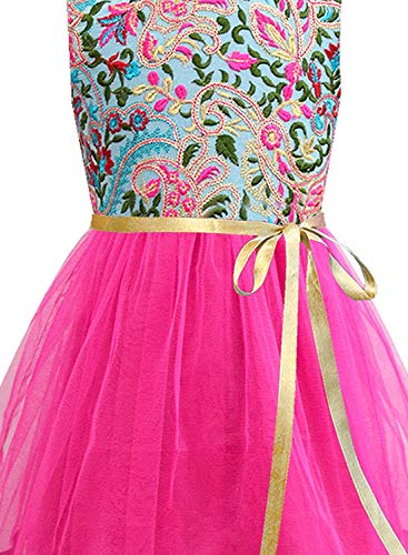 Image of A.T.U.N. (ALL THINGS UBER NICE) Girl's Polyester Skater Standard Length (GDRS TOD FBF 1-2 Fuchsia Years)