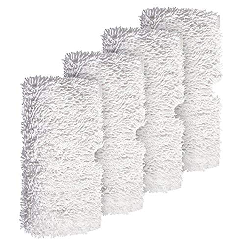 Shark Steam Pocket Mops,Household Washable Microfiber Mop Pads Cleaning Pads Replacement for S3500 series, S3501, S3601, S3550, S3901, S3801, SE450, White, 4Pcs