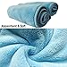 DEARYHOME 1 Pack Microfiber Hair Drying Towel Ultra Absorbent Soft Hair Turban Wrap for Curly & Long Hair, Blue