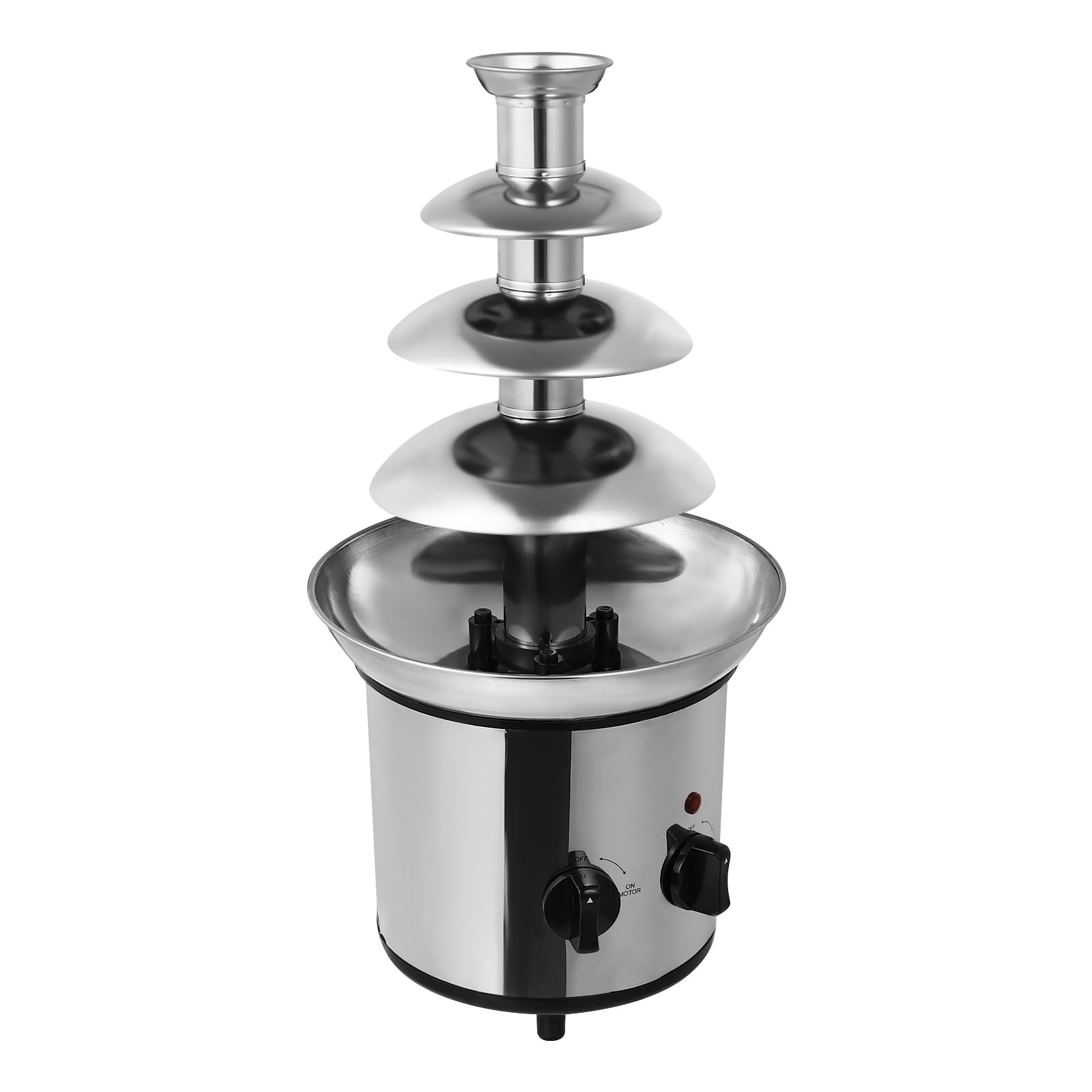Fuente de Chocolate 1.8L Máquina de Fuente de Chocolate 4 Animales con Función de Calefacción de Acero Inoxidable para Navidad Fiesta de Cumpleaños 170W