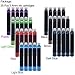 SIPLIV 35 PCS Ink Cartridges, 3.4 mm Bore Diameter Fountain Pen Calligraphy Pen Refill Ink Cartridges Refillable Fountain Pen Cartridges - 7 Colors
