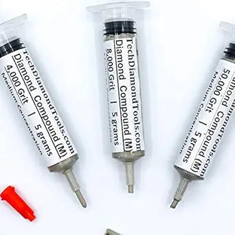 TechDiamondTools Diamond Polishing Kit (3x 5g syringes) 4000/8000/50000 grit