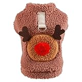 [Yindaity] 犬服 ボア フリース パーカー ペット服 犬の服 洋服 秋冬 中小型犬 二本足 暖かいセーター 可愛い 柔らかい ファッション 小中型犬服人気 ペット用品 防寒 裏ボア コート 脱毛保護 春秋冬服 お散歩お出かけウェアに 記念撮影(#0AA02-ピンク,S)