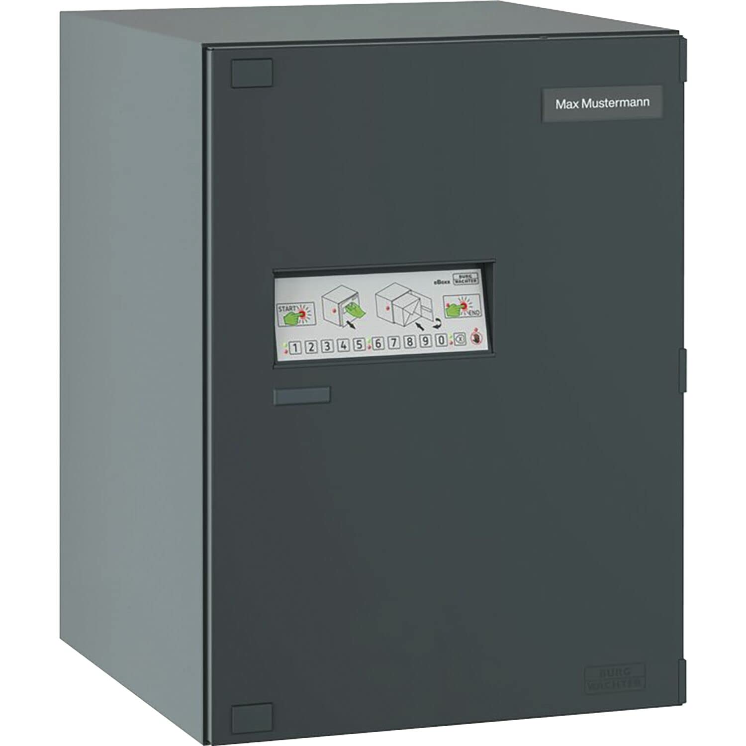 BURG-WÄCHTER Paketbox eBoxx für draußen, für alle gängigen Paketdienste, Witterungsbeständig, verzinkter Stahl, 197 l Volumen, GV 645 ANT, Anthrazit (ähnlich RAL 7016)