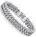FIBO STEEL Stainless Steel 12MM Two-strand Wheat Chain Bracelet for Men Punk Biker Bracelet,9.1 inches