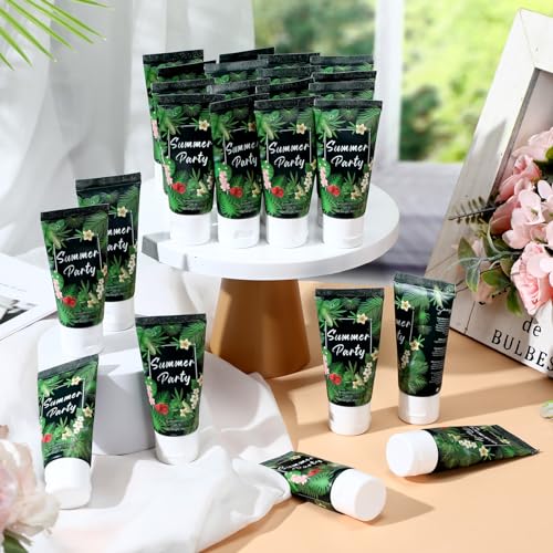 Image of 36 Pcs Travel Size Mini Sunscreen Bulk for Summer Vacation Spf 30 Water Resistant Sunscreen Lotion Sunblock for Thank You Gifts Hawaiian Wedding Pool Party Favor (Tropical Fiesta)
