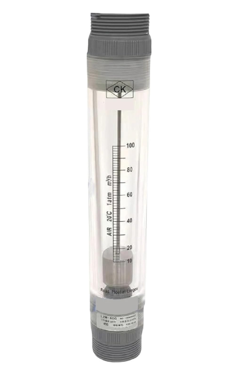 QfUxYYSLD PVC Inline Variable Area Flow Meter Rotameter DN40 Threaded(Contact us)