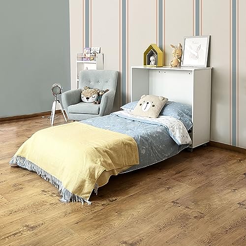 MUEMUE Cama Plegable Blanca 101x99x40