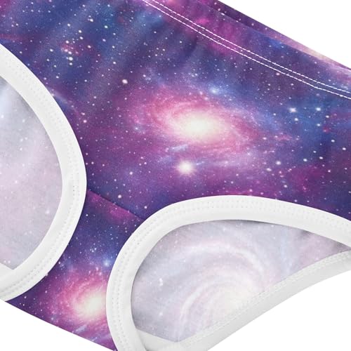 Girls Underwear Toddler 2t Cotton Panties Little Girl Designer Briefs Kids Undies Vibrant Galaxy SwirlNebulae4
