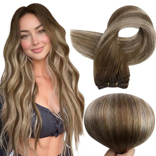 Full Shine Weft Hair Extensions Human Hair 24 Inch Sew In Extensions