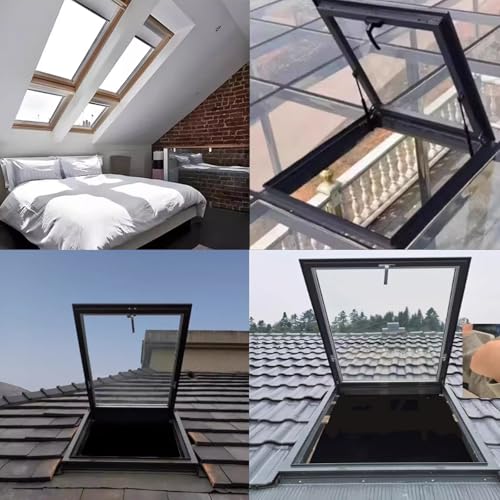 Ventana de ventilación para áticos con cubierta de acceso impermeable de aluminio 4
