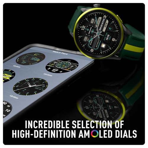 Montre intelligente AMOLED Reflex Active Série 54 avec GPS connecté Vert et Jaune - 4