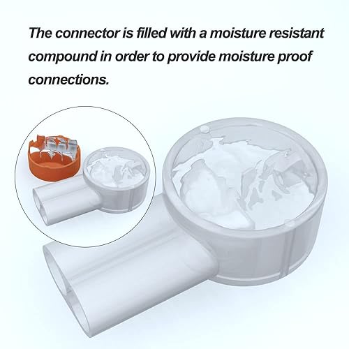 Miniatura 10 de UR 100 piezas de conector de empalme de alambre, utilizado como conector resistente a la corrosión y a prueba de humedad para conexión de cable de