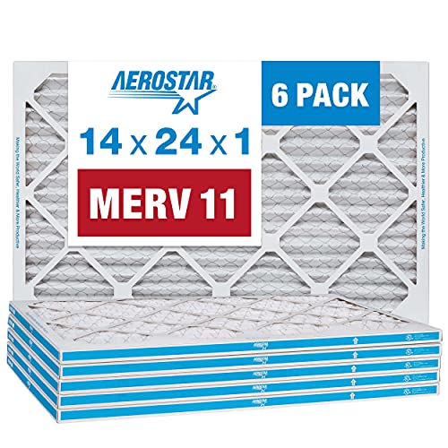 Photo 1 of Aerostar 14x24x1 MERV 11 Pleated Air Filter 5 Pack