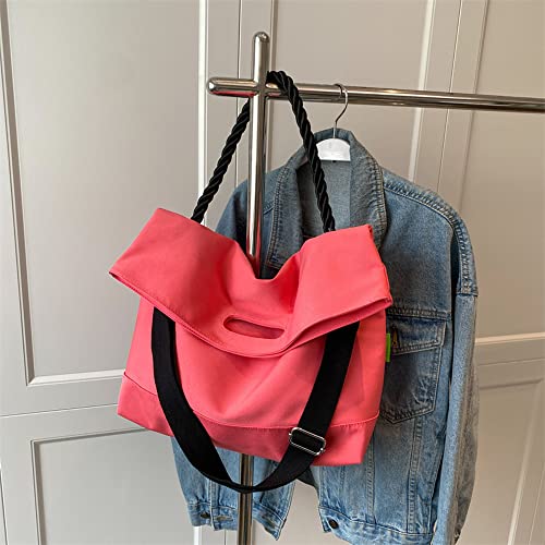 Image of Women Shoulder Bags Canvas Tote Bag Handbag Large Hobo with Pockets Work Bags for Women and Men