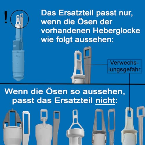 Geberit Spülgarnitur für Betätigung von vorn, Heberglocke Bj 88-97, 1 Stück, 240.501.00.1 – Ansicht 3