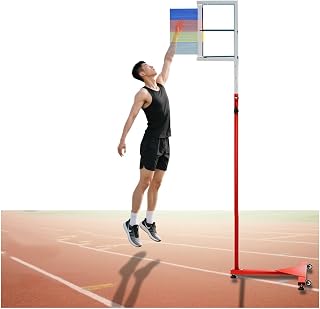 Vertical Jump Tester for Basketball and Volleyball Jump Height Measuring Tool Durable & Stable Stand Alone Jump Training Aid with Telescopic Rod
