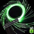 Fiber Optic Dance Whip Rechargeable, AZIMOM Space Whip 6ft 360° Swivel 36Mode Pixel Flow Whip Rave Toy Light Up Whip for Party Dancing EDM Music Festival Show